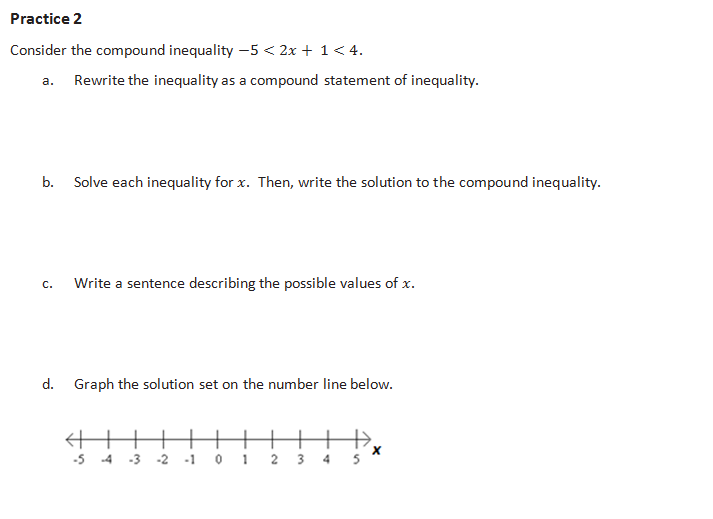 Lesson 1.3.6 Compound Inequalities Algebra 1 With Mr. Eoff
